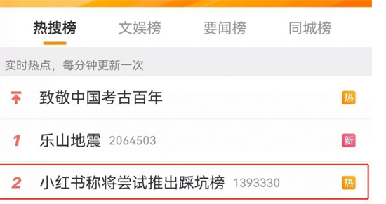 小红书称将尝试推出踩坑榜